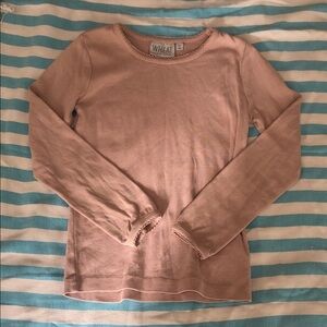 Wheat Pink Long Sleeve Crewneck Top